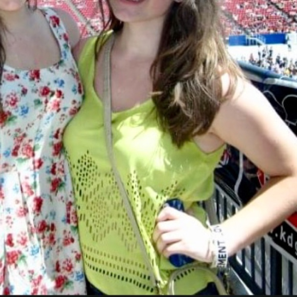 Green Cutout Top